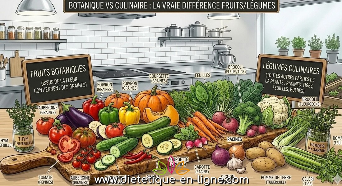 Différence Fruit Légumes - Diététique en Ligne - Caroline Bertossa