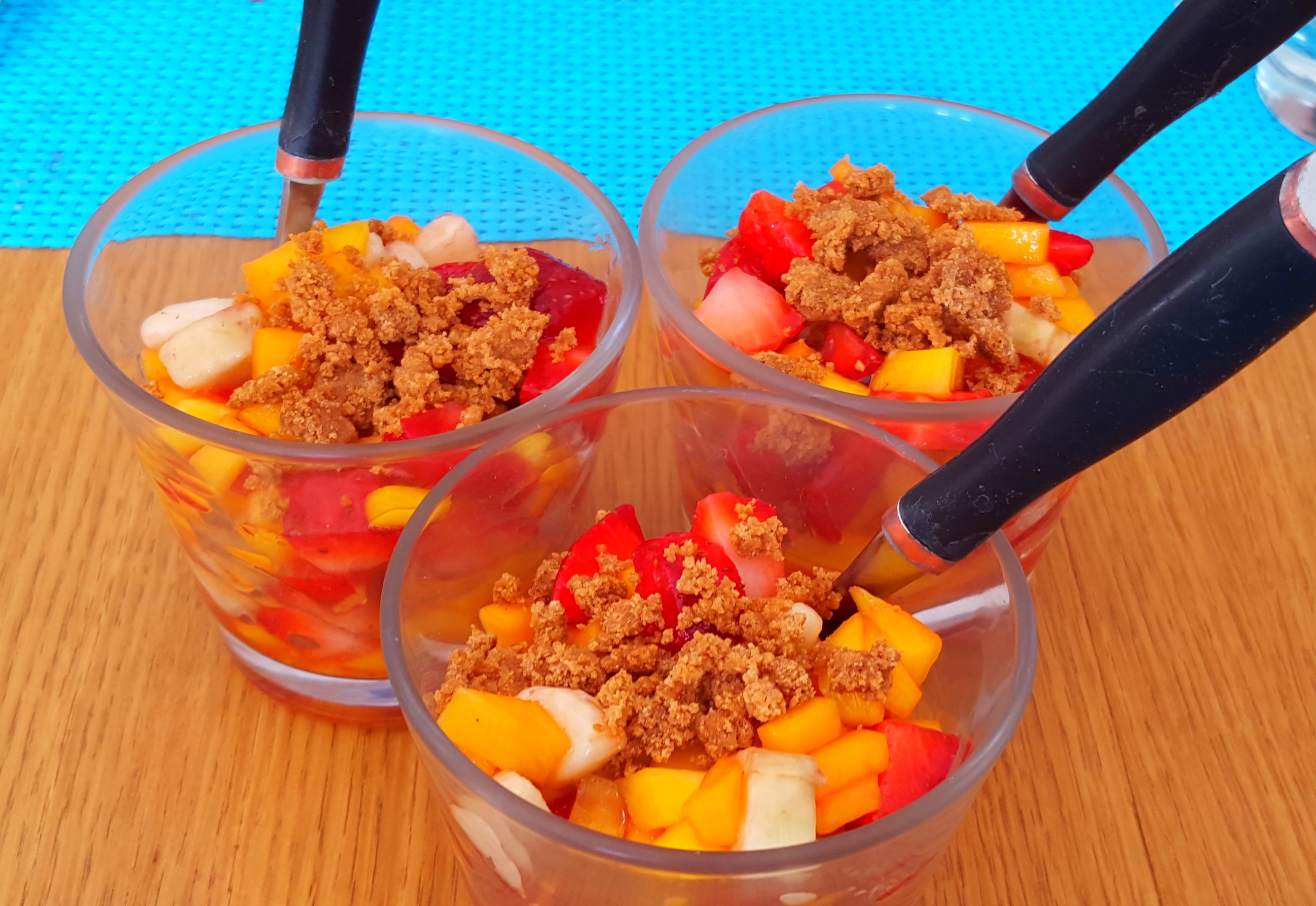 salade de fruits au spéculoos