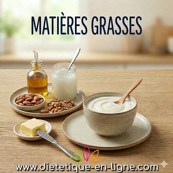 Les 7 familles d'aliments (Groupes) - Diététique En Ligne - Les Matières grasses