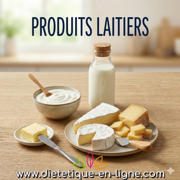 Les 7 familles d'aliments (Groupes) - Diététique En Ligne - Les Produits laitiers