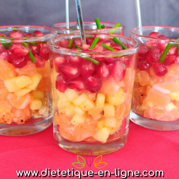 Verrines Saumon Grenade - Tartare - Diététique En Ligne