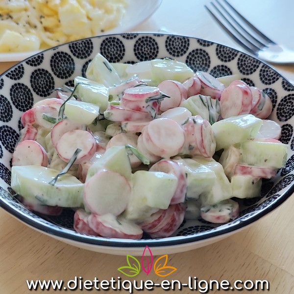 Duo de Radis et Concombres - Recette - Diététique