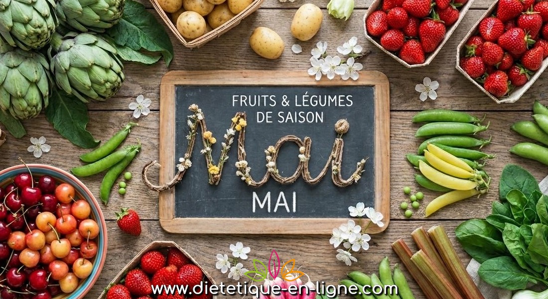  fruits et légumes du mois de mai - diététique en ligne