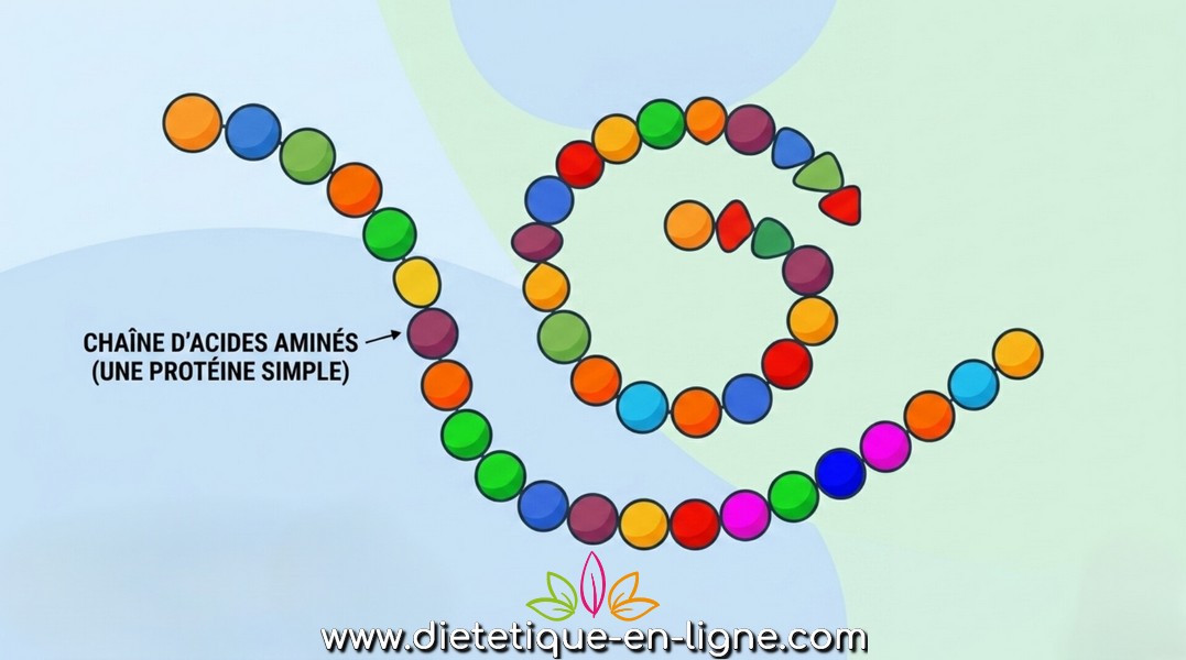 les protéines c'est un enchaînement d'acide aminés - diététique en ligne - caroline bertossa